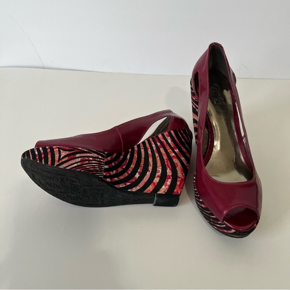 CARLOS SANTANA  | ATTRACTION | SIZE 7.5  | WEDGE HEEL | PEEP TOE - Picture 5 of 8